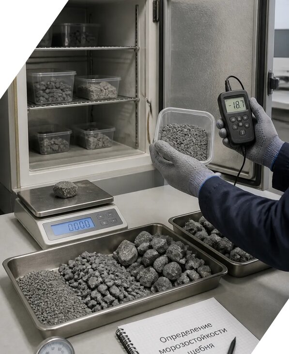Определение морозостойкости щебня в Ангарске от 3596 р. | ЭкспертизаРоссия