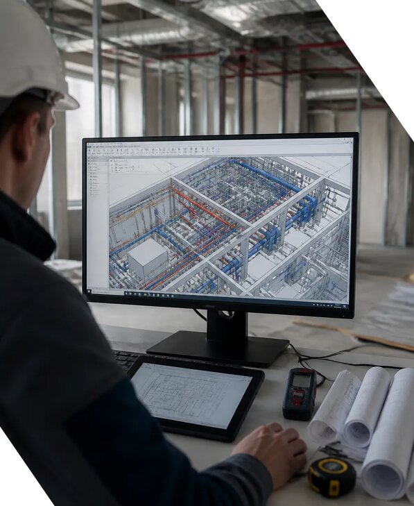Создание BIM модели инженерных сетей для объектов в Ангарске